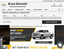 Tablet Screenshot of brucechevrolet.com